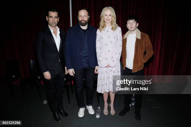 Actor Colin Farrell, writer, director and producer Yorgos Lanthimos, actress Nicole Kidman and actor Barry Keoghan attend The Academy of Motion...