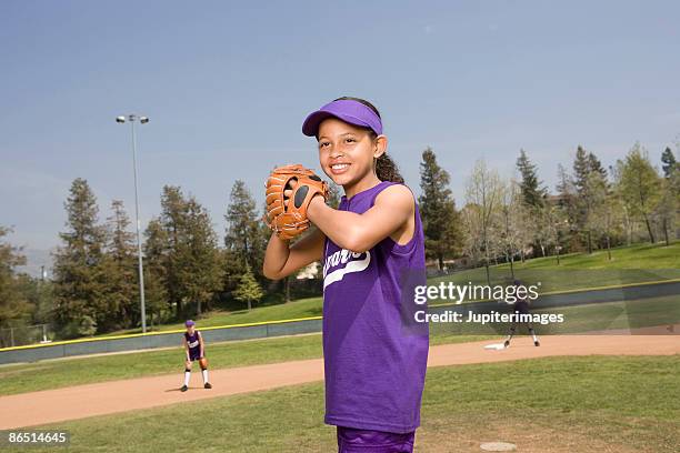 little league softball pitcher - kid baseball pitcher stock pictures, royalty-free photos & images