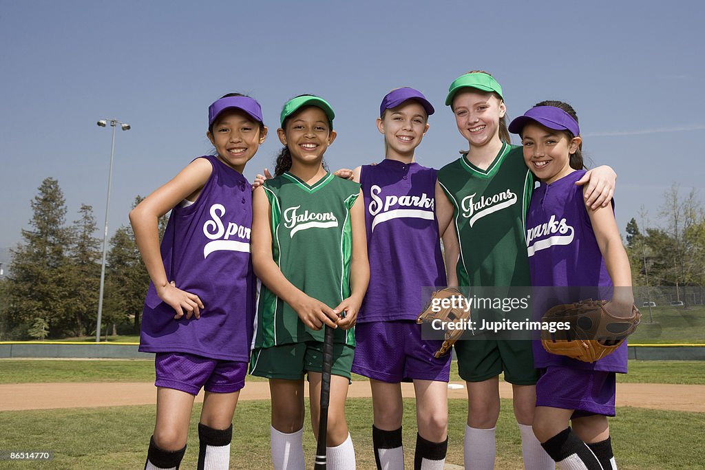 Portrait of little league teams