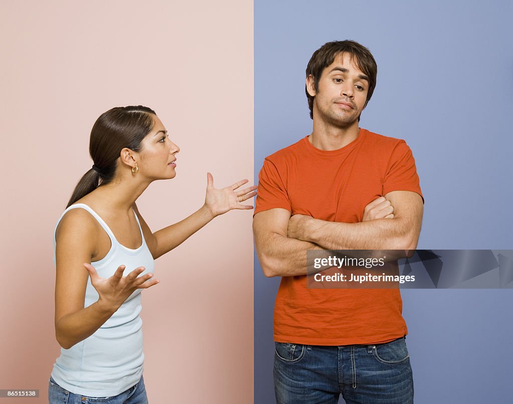 Man and woman arguing