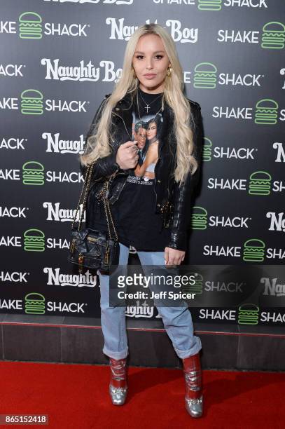 Betsy Blue during the launch of 'Shack Sounds' at Shake Shack Leicester Square on October 22, 2017 in London, England.