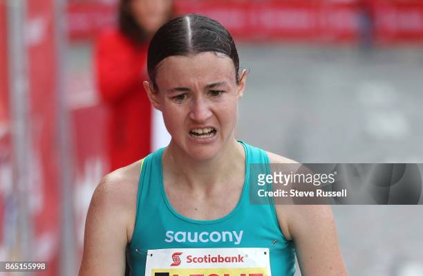 Leslie Sexton was the top Canadian Woman during the Scotiabank Toronto Waterfront Marathon in Toronto. October 22, 2017.