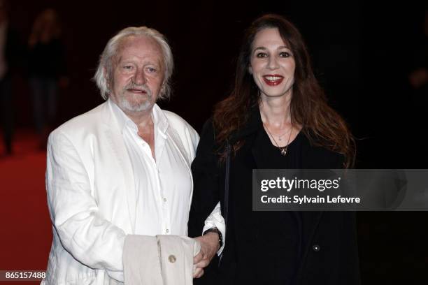 Niels Arestrup and his wife Isabelle Le Nouvel attend the photocall of the closing ceremony of 9th Film Festival Lumiere on October 22, 2017 in Lyon,...