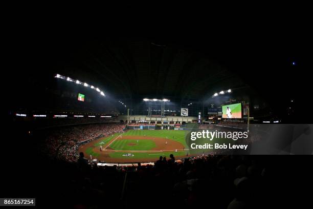 The New York Yankees play against the Houston Astros in Game Seven of the American League Championship Series at Minute Maid Park on October 21, 2017...