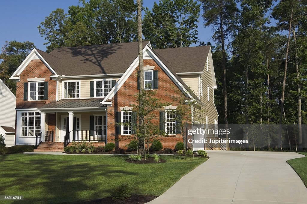 Exterior of house in suburbs