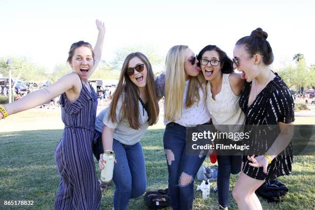 Festivalgoers seen during day 3 of the 2017 Lost Lake Festival on October 22, 2017 in Phoenix, Arizona.