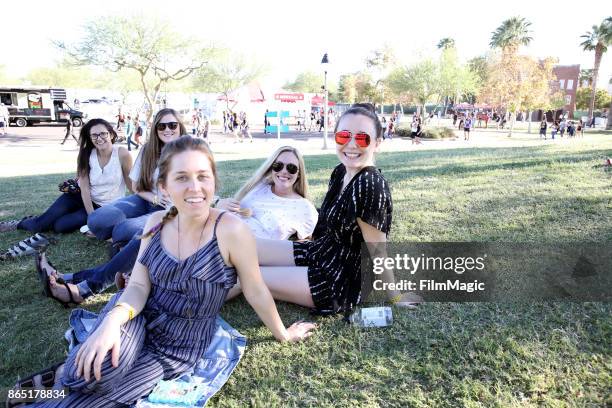 Festivalgoers seen during day 3 of the 2017 Lost Lake Festival on October 22, 2017 in Phoenix, Arizona.