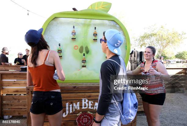 Festivalgoers seen during day 3 of the 2017 Lost Lake Festival on October 22, 2017 in Phoenix, Arizona.