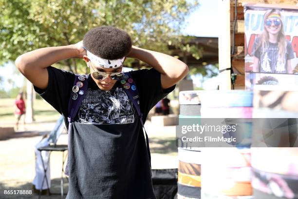 Festivalgoer is seen during day 3 of the 2017 Lost Lake Festival on October 22, 2017 in Phoenix, Arizona.