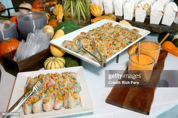 Food on display during day 3 of the Film Independent Forum at DGA Theater on October 22, 2017 in Los Angeles, California.