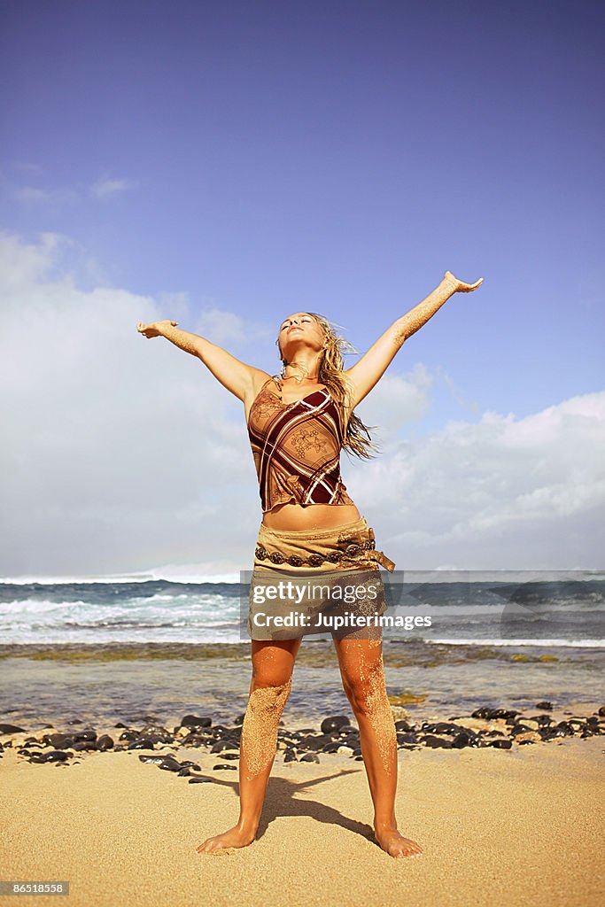 Woman on beach