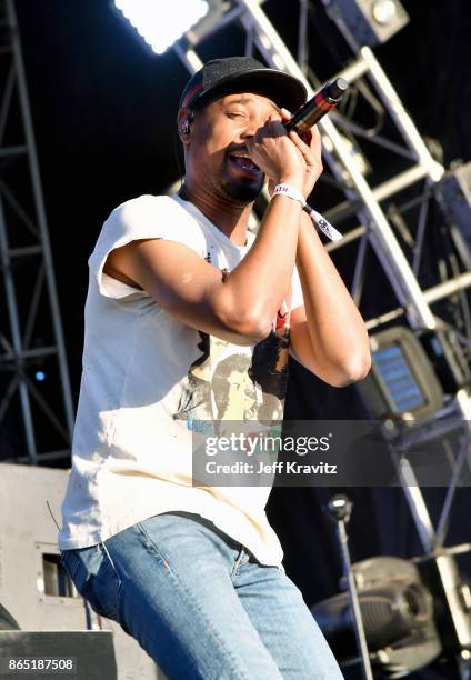 Danny Brown performs at Camelback Stage during day 3 of the 2017 Lost Lake Festival on October 22, 2017 in Phoenix, Arizona.