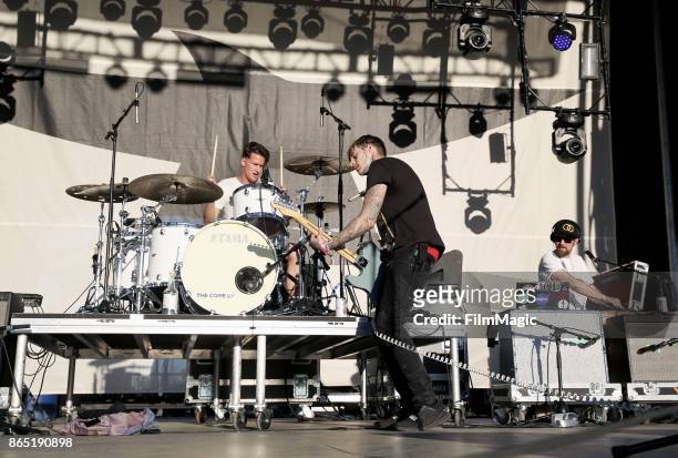 Ryan Meyer and Johnny Stevens of Highly Suspect perform at Echo Stage during day 3 of the 2017 Lost Lake Festival on October 22, 2017 in Phoenix,...