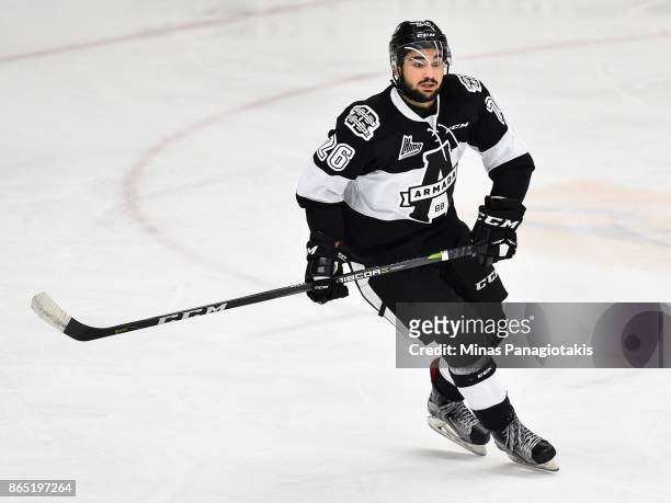 Ryan DaSilva of the Blainville-Boisbriand Armada skates against the Halifax Mooseheads during the QMJHL game at Centre d'Excellence Sports Rousseau...