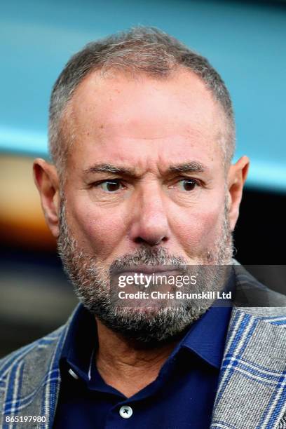 Derek Hatton looks on from the crowd during the Premier League match between Everton and Arsenal at Goodison Park on October 22, 2017 in Liverpool,...