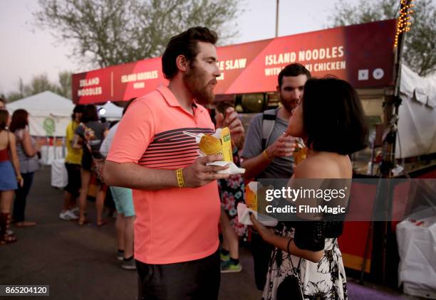 Festivalgoers seen during day 3 of the 2017 Lost Lake Festival on October 22, 2017 in Phoenix, Arizona.