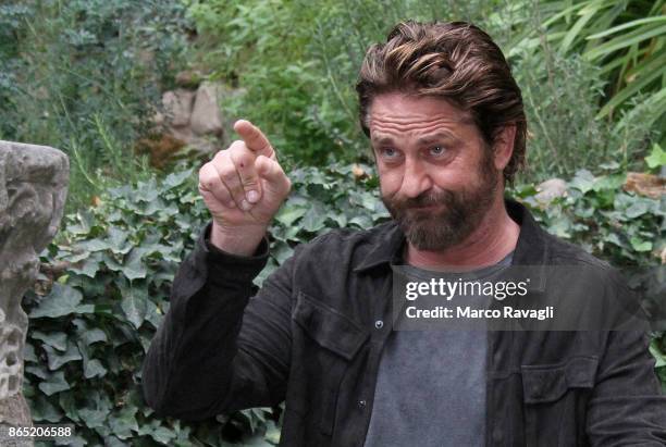 Gerard Butler attends a photocall for 'Geostorm' at Hotel De Russie on October 22, 2017 in Rome, Italy. PHOTOGRAPH BY Marco Ravagli / Future...