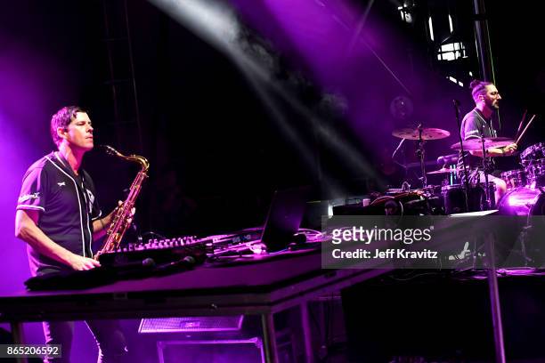 Dominic Lalli and Jeremy Salken of Big Gigantic perform at Piestewa Stage during day 3 of the 2017 Lost Lake Festival on October 22, 2017 in Phoenix,...