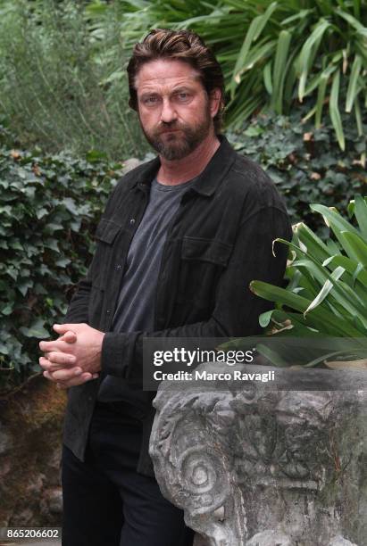 Gerard Butler attends a photocall for 'Geostorm' at Hotel De Russie on October 22, 2017 in Rome, Italy. PHOTOGRAPH BY Marco Ravagli / Future...