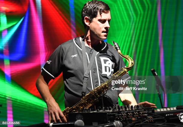 Dominic Lalli of Big Gigantic performs at Piestewa Stage during day 3 of the 2017 Lost Lake Festival on October 22, 2017 in Phoenix, Arizona.