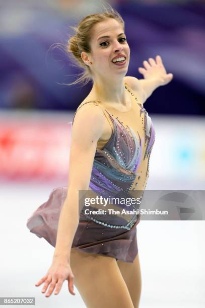 Carolina Kostner of Italy competes in the Ladies Singles Free Skating during day two of the ISU Grand Prix of Figure Skating Rostelecom Cup at Ice...