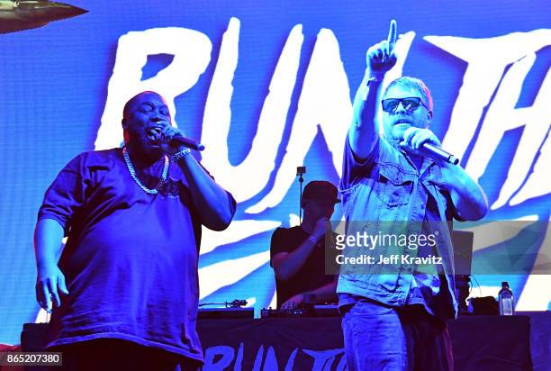 Killer Mike and El-P of Run The Jewels perform at Camelback Stage during day 3 of the 2017 Lost Lake Festival on October 22, 2017 in Phoenix, Arizona.