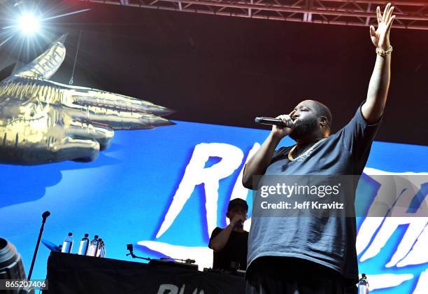 Killer Mike of Run The Jewels performs at Camelback Stage during day 3 of the 2017 Lost Lake Festival on October 22, 2017 in Phoenix, Arizona.