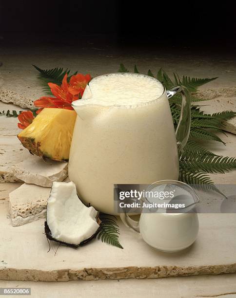 pineapple coconut shake in a pitcher - milk pitcher ストックフォトと画像