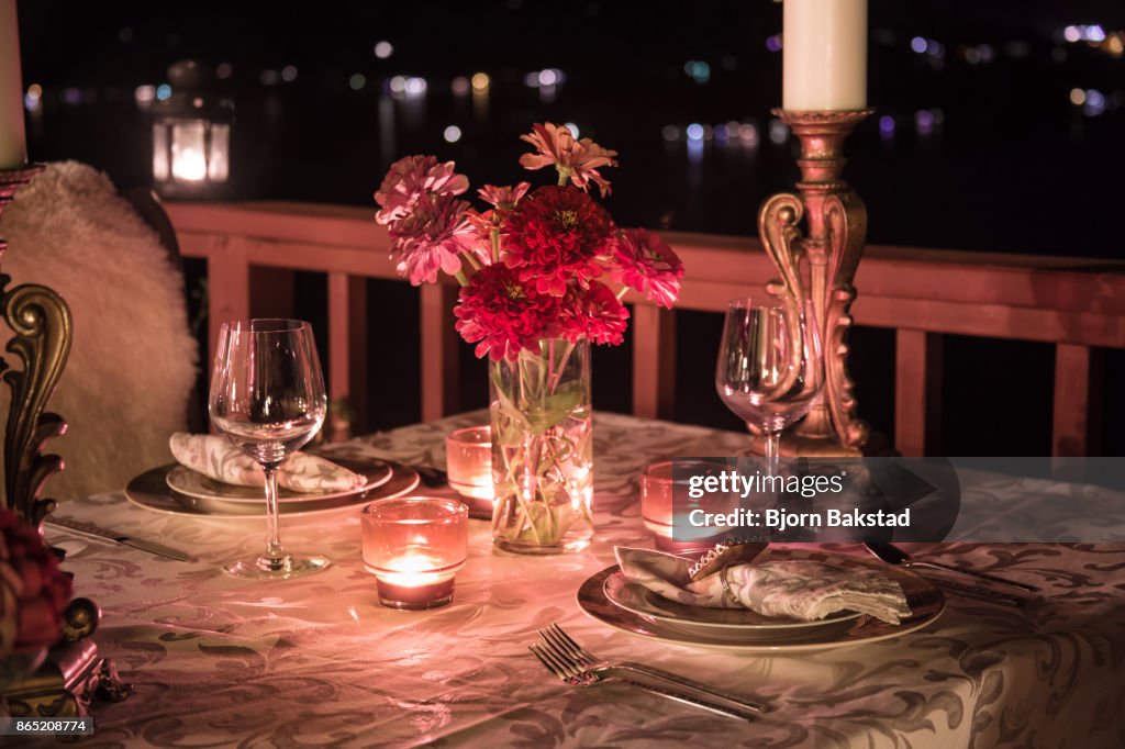 Romantic Dining at Night