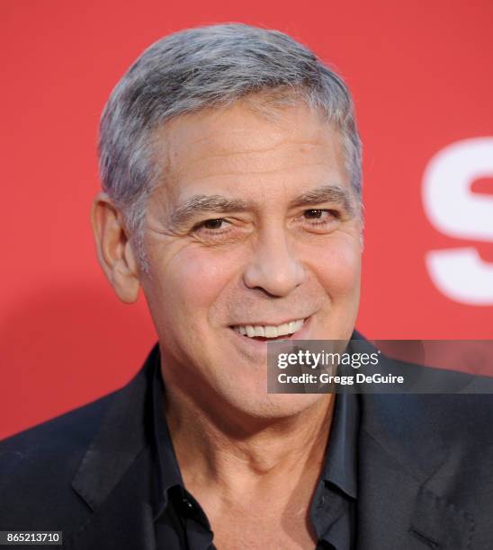 George Clooney arrives at the premiere of Paramount Pictures' "Suburbicon" at Regency Village Theatre on October 22, 2017 in Westwood, California.