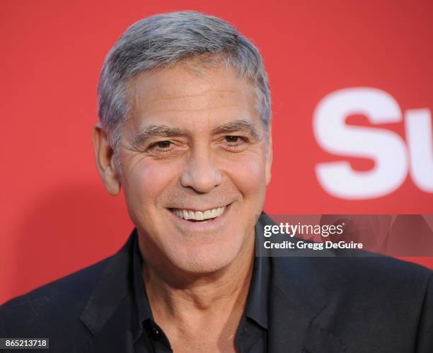 George Clooney arrives at the premiere of Paramount Pictures' "Suburbicon" at Regency Village Theatre on October 22, 2017 in Westwood, California.