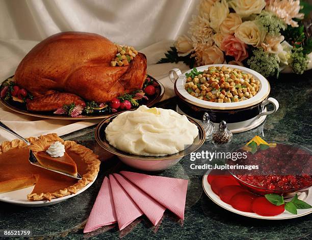 thanksgiving food - stuffed sweet potato ストックフォトと画像