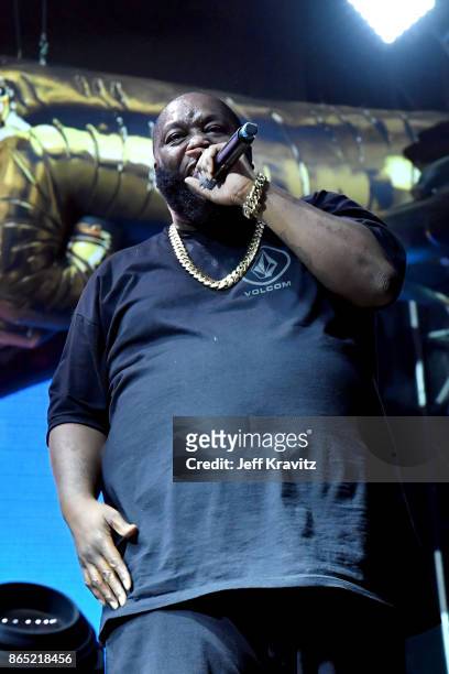 Killer Mike of Run The Jewels performs at Camelback Stage during day 3 of the 2017 Lost Lake Festival on October 22, 2017 in Phoenix, Arizona.