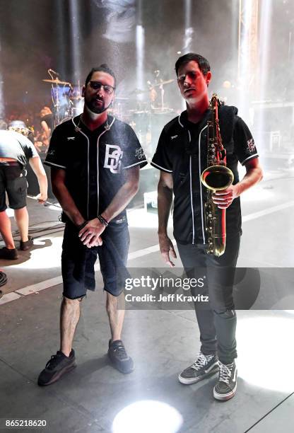 Jeremy Salken and Dominic Lalli of Big Gigantic perform at Piestewa Stage during day 3 of the 2017 Lost Lake Festival on October 22, 2017 in Phoenix,...