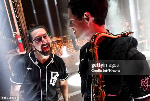 Jeremy Salken and Dominic Lalli of Big Gigantic perform at Piestewa Stage during day 3 of the 2017 Lost Lake Festival on October 22, 2017 in Phoenix,...