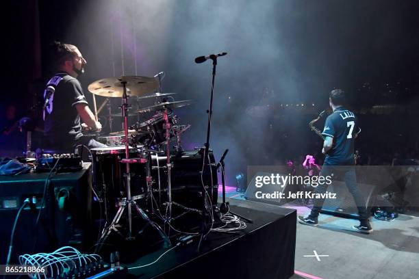 Jeremy Salken and Dominic Lalli of Big Gigantic perform at Piestewa Stage during day 3 of the 2017 Lost Lake Festival on October 22, 2017 in Phoenix,...