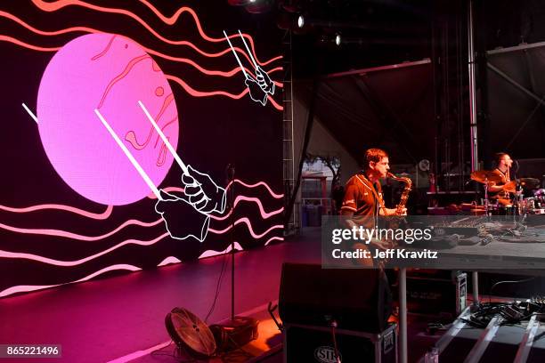 Dominic Lalli and Jeremy Salken of Big Gigantic perform at Piestewa Stage during day 3 of the 2017 Lost Lake Festival on October 22, 2017 in Phoenix,...