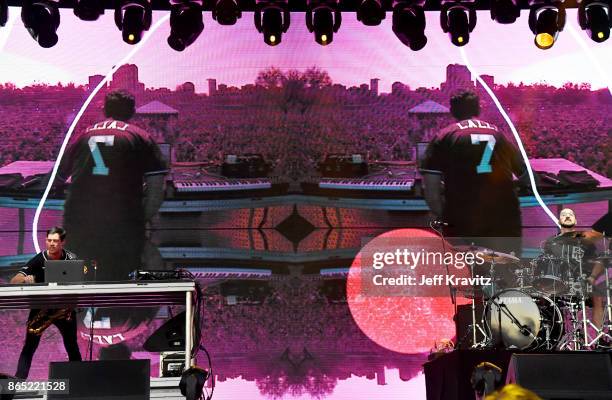 Dominic Lalli and Jeremy Salken of Big Gigantic perform at Piestewa Stage during day 3 of the 2017 Lost Lake Festival on October 22, 2017 in Phoenix,...