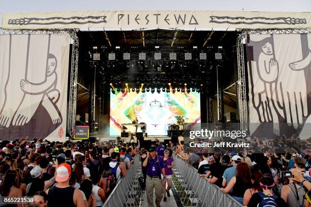 Dominic Lalli and Jeremy Salken of Big Gigantic perform at Piestewa Stage during day 3 of the 2017 Lost Lake Festival on October 22, 2017 in Phoenix,...