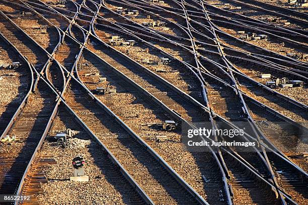 Two Train Tracks Merging Merging Railroad Tracks Photos and Premium High Res Pictures - Getty Images