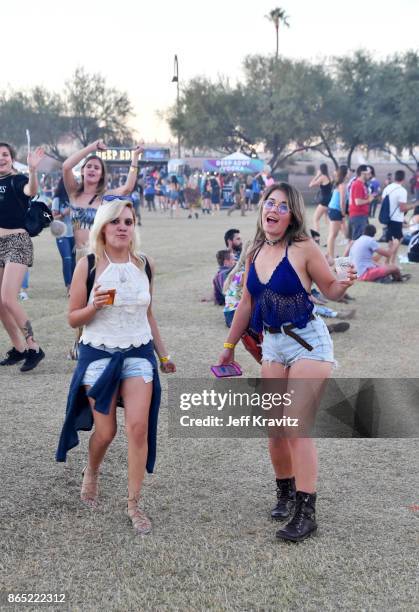 Festivalgoers seen during day 3 of the 2017 Lost Lake Festival on October 22, 2017 in Phoenix, Arizona.