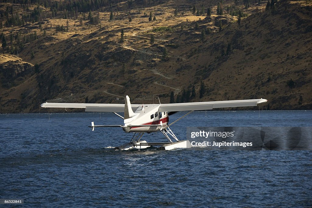 Plane on lake