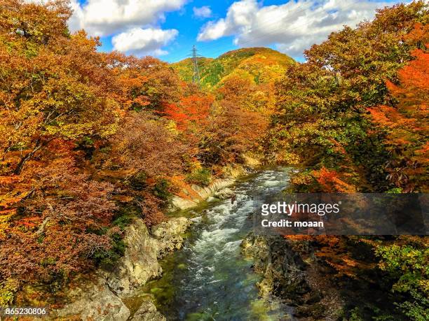 autumn valley - mutsu stock pictures, royalty-free photos & images