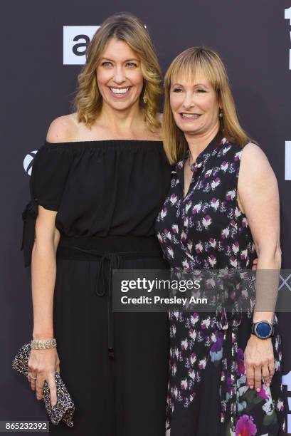 Denise Huth and Gale Anne Hurd attend AMC Celebrates The 100th Episode Of "The Walking Dead" - Arrivals at The Greek Theatre on October 22, 2017 in...