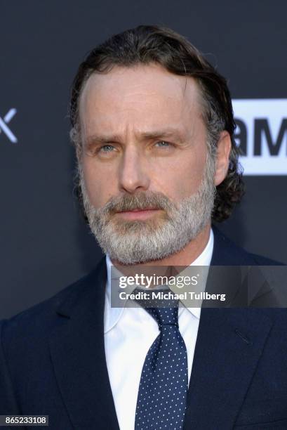 Actor Andrew Lincoln attends AMC's celebration of the 100th episode of "The Walking Dead" at The Greek Theatre on October 22, 2017 in Los Angeles,...