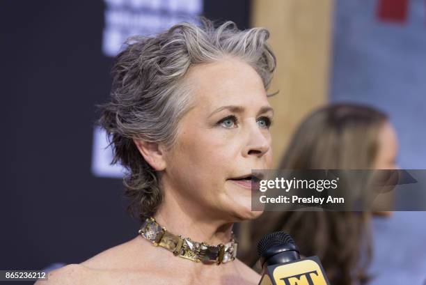 Melissa McBride attends AMC Celebrates The 100th Episode Of "The Walking Dead" - Arrivals at The Greek Theatre on October 22, 2017 in Los Angeles,...