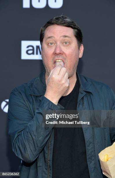 Comedian Doug Benson attends AMC's celebration of the 100th episode of "The Walking Dead" at The Greek Theatre on October 22, 2017 in Los Angeles,...