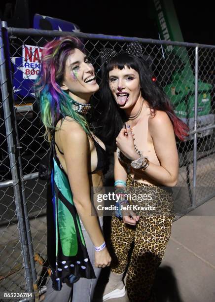 Dani Thorne and Bella Thorne are seen during day 3 of the 2017 Lost Lake Festival on October 22, 2017 in Phoenix, Arizona.