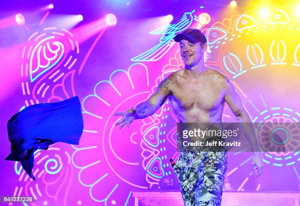 Diplo of Major Lazer performs at Piestewa Stage during day 3 of the 2017 Lost Lake Festival on October 22, 2017 in Phoenix, Arizona.