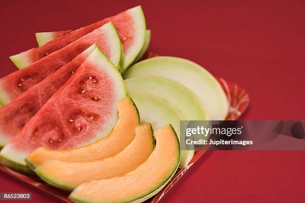 honeydew with watermelon and cantaloupe - honeydew melon stock pictures, royalty-free photos & images